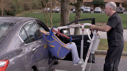 Battery Powered Sling Lift car transfer