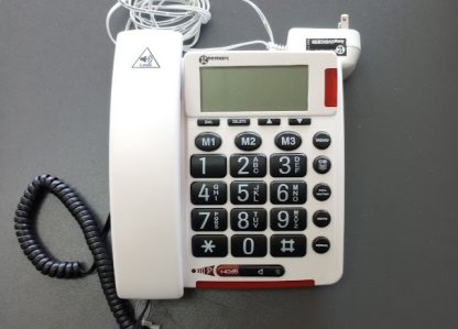 white large button phone