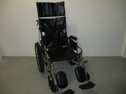 High back reclining manual wheelchair 20"x17"