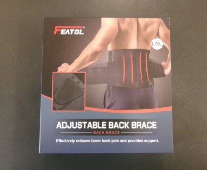adjustable back brace in size large/extra large