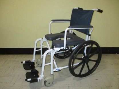 Shower chair with commode