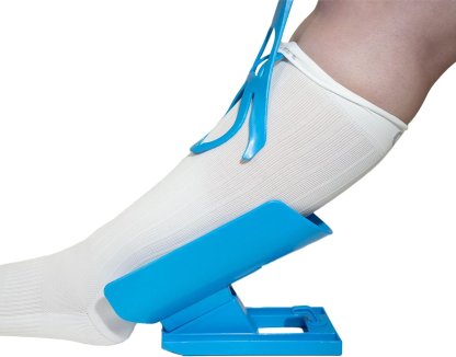 sock aid with handle