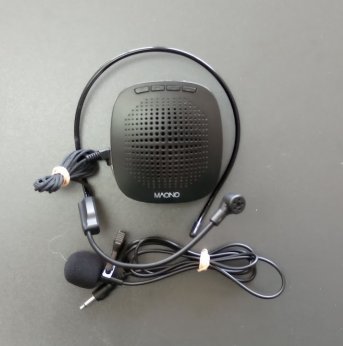 speaker with headset and mic
