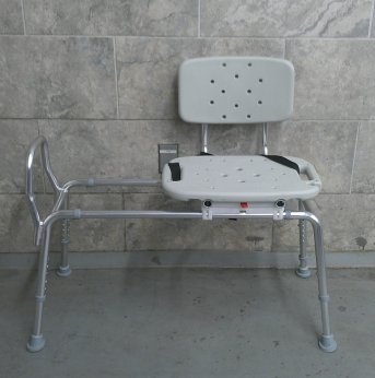 Sliding Transfer Bench with Back