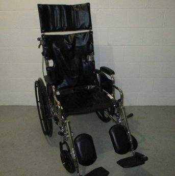 High back reclining manual wheelchair 20"x17"